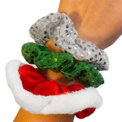 Tipsy Elves Women Christmas Scrunchies (3-Pack)