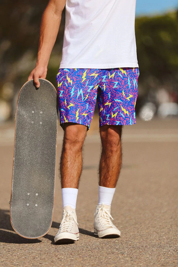 Tipsy Elves Grease Lightning Stretch Swim Trunks