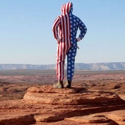 Tipsy Elves Men's USA Jumpsuit Patriotic