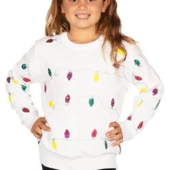 Tipsy Elves Boy's / Girl's Sequin Lights Ugly Christmas Sweater
