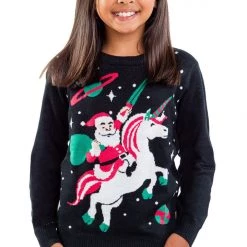 Tipsy Elves Kids & Baby Boy's / Girl's Santa Unicorn Sweater