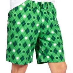 Tipsy Elves Men's Argyle Clover Shorts