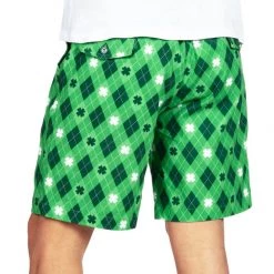 Tipsy Elves Men's Argyle Clover Shorts