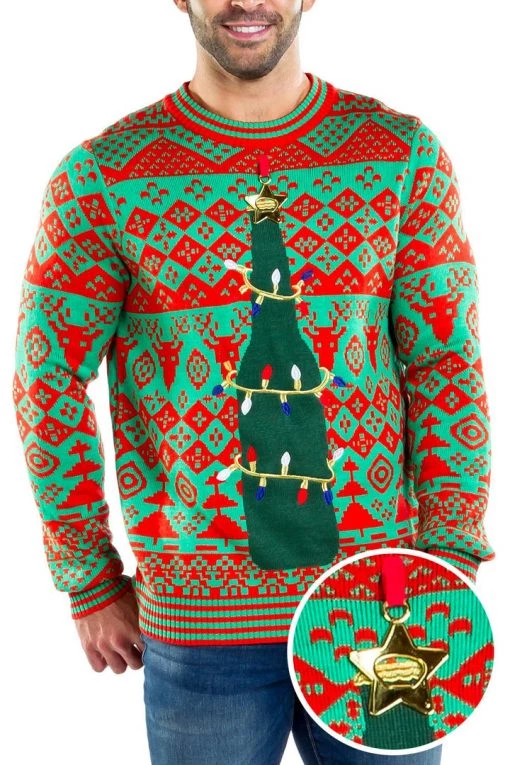 Tipsy Elves Men's Bottle Opener Ugly Christmas Sweater