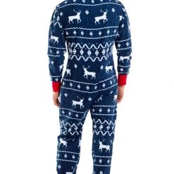 Tipsy Elves Men's Blue Reindeer Jumpsuit