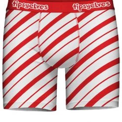 Tipsy Elves Men's Candy Cane Boxer Briefs