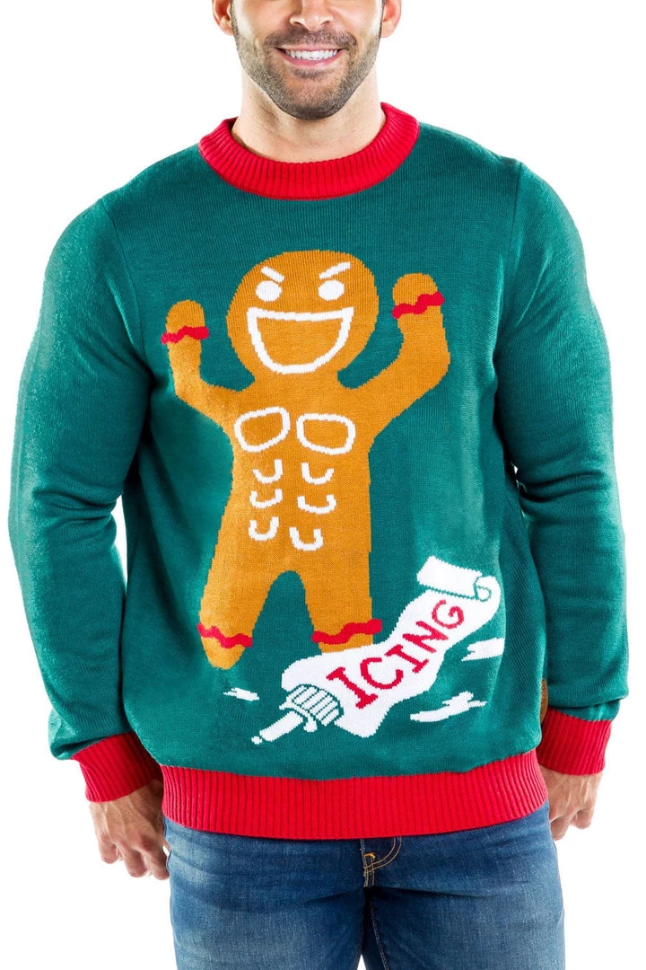 Tipsy Elves Men's Ginger Roid Rage Ugly Christmas Sweater