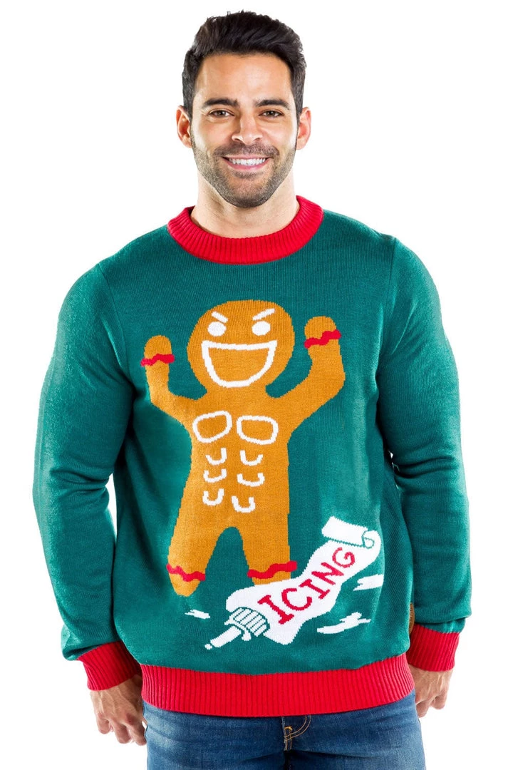 Tipsy Elves Men's Ginger Roid Rage Ugly Christmas Sweater