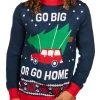 Tipsy Elves Men's Go Big Or Go Home Ugly Christmas Sweater