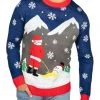 Tipsy Elves Men's Melting Snowman Ugly Christmas Sweater