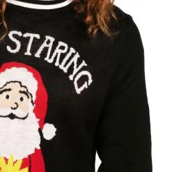 Tipsy Elves Men's Stop Staring Ugly Christmas Sweater