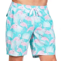 Tipsy Elves Flamingo Stretch Swim Trunks