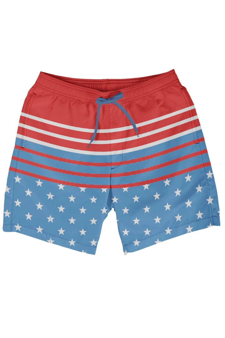 Tipsy Elves Freedom's Calling Stretch Swim Trunks