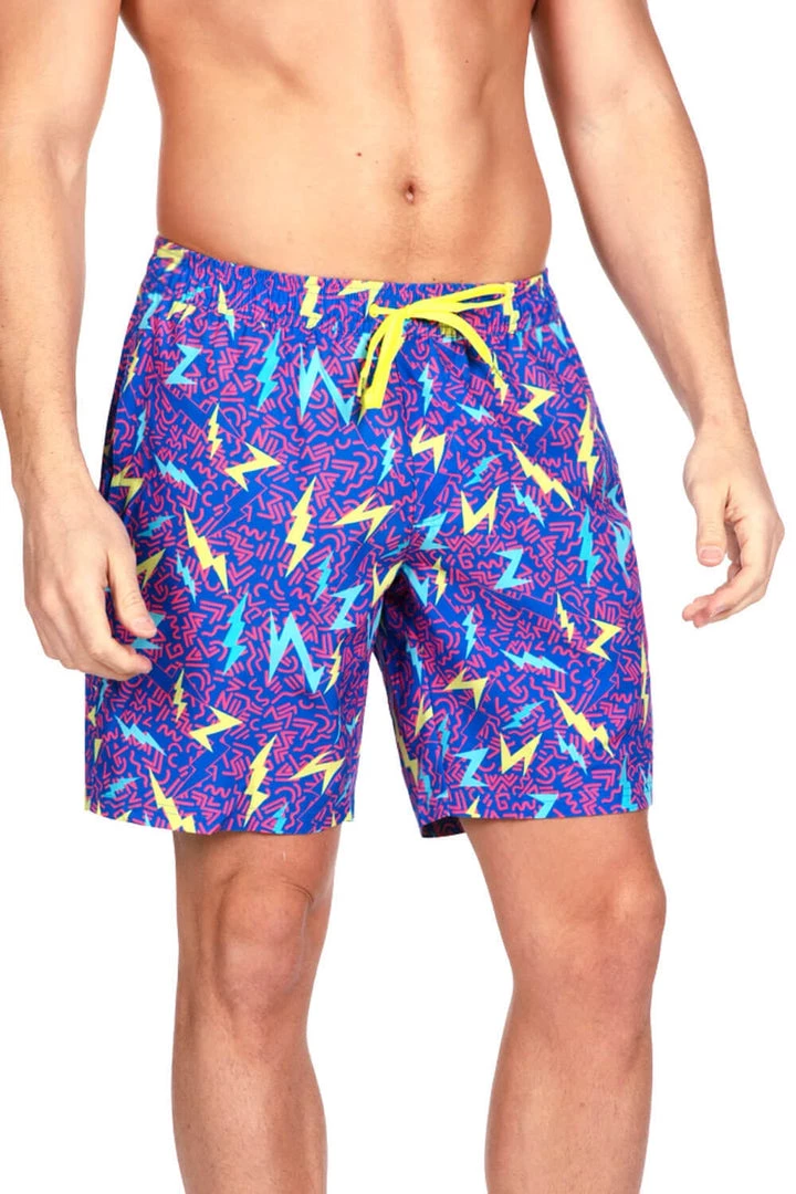 Tipsy Elves Grease Lightning Stretch Swim Trunks