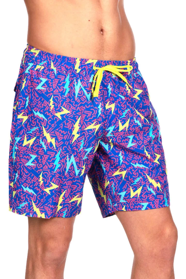 Tipsy Elves Grease Lightning Stretch Swim Trunks