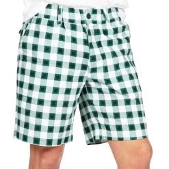 Tipsy Elves Men's Green Gingham Shorts
