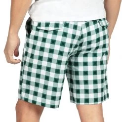 Tipsy Elves Men's Green Gingham Shorts