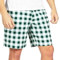 Tipsy Elves Men's Green Gingham Shorts