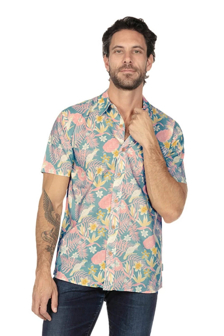 Tipsy Elves Men's Talk Birdie To Me Hawaiian Shirt