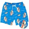 Tipsy Elves Hot Dog Diver Stretch Swim Trunks Men