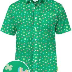 Tipsy Elves Men's Lucky Charmer Button Down Shirt