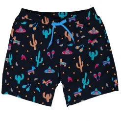 Tipsy Elves Men Midnight Fiesta Stretch Swim Trunks