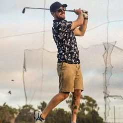 Tipsy Elves Men's Monochrome Moonlight Golf Polo