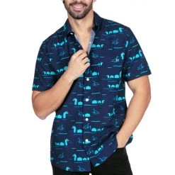 Tipsy Elves Men's Nothin' But Nessy Hawaiian Shirt