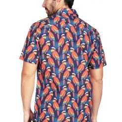 Tipsy Elves Men's Polly Wanna Captain Hawaiian Shirt