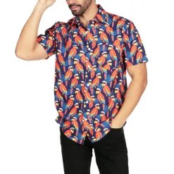 Tipsy Elves Men's Polly Wanna Captain Hawaiian Shirt
