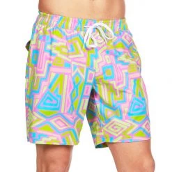Tipsy Elves Retro Ride Stretch Swim Trunks Men