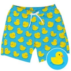 Tipsy Elves Rubber Ducky Stretch Swim Trunks