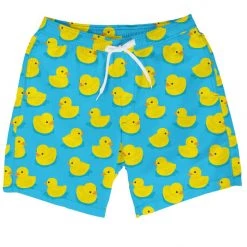 Tipsy Elves Rubber Ducky Stretch Swim Trunks