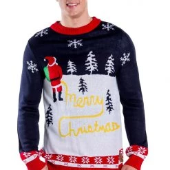 Tipsy Elves Men's Yellow Snow Ugly Christmas Sweater