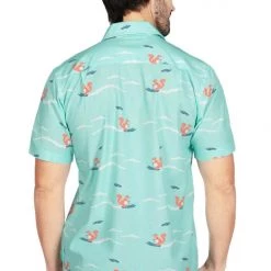 Tipsy Elves Men's Squirrel On Water Skis Hawaiian Shirt
