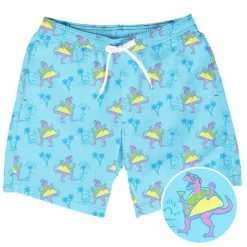 Tipsy Elves Men Tacosaurus Stretch Swim Trunks