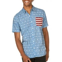 Tipsy Elves Patriotic Men's American Pride Button Down Shirt
