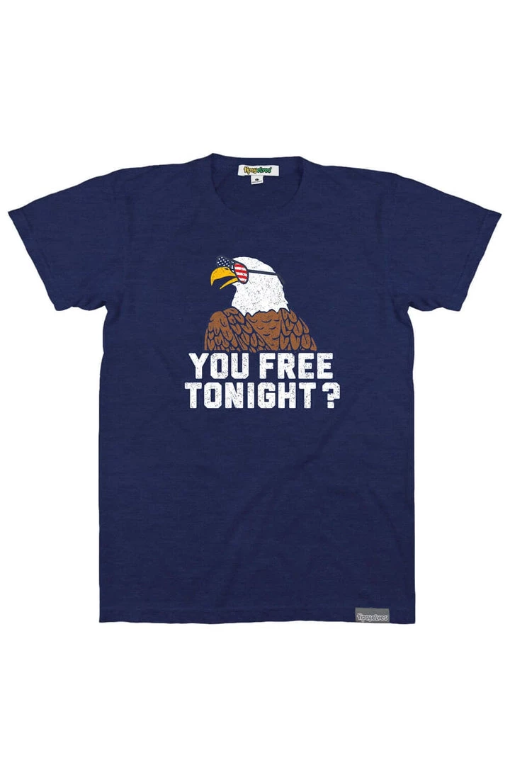 Tipsy Elves Women's You Free Tonight? Oversized Boyfriend Tee