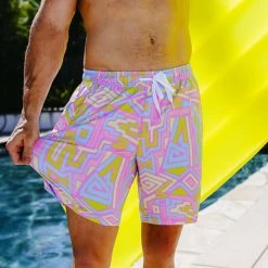 Tipsy Elves Retro Ride Stretch Swim Trunks Men