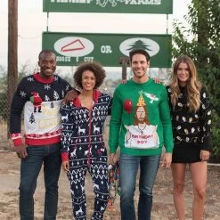 Tipsy Elves Men's Yellow Snow Ugly Christmas Sweater