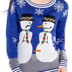 Tipsy Elves Women's Snowman Nose Thief Ugly Christmas Sweater