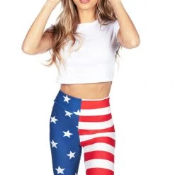 Tipsy Elves Women's American Flag Bike Shorts