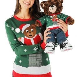 Tipsy Elves Women's Beary Stuck Build A Bear Sweater