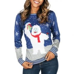 Tipsy Elves Women's Romantic Bumble Ugly Christmas Sweater