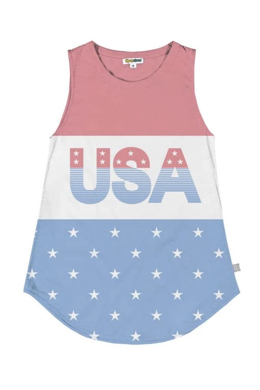 Tipsy Elves Women's Faded Flag Tank Top