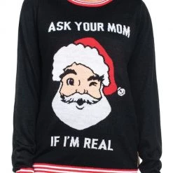 Tipsy Elves Women's Ask Your Mom Ugly Christmas Sweater