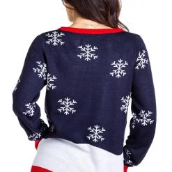 Tipsy Elves Women's Winter Whale Tail Ugly Christmas Sweater