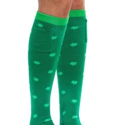Tipsy Elves Women's Shamrock Shot Socks With Pockets